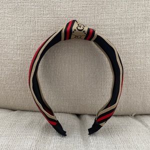 Gucci monogram headband double striped